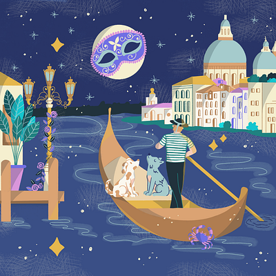 Tarot | 18. La Luna design graphic design ilustracion ilustration italia tarot tarot moderno venecia