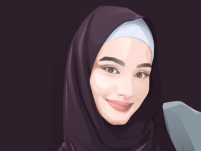 Portrait illustration 2d adobeillustrator bangladesh character design graphic design hijab hijabfashion hijabillustration illustration india people us vector vectorillustration