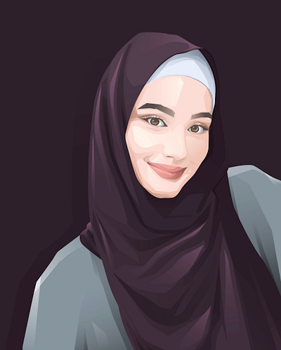 Portrait illustration 2d adobeillustrator bangladesh character design graphic design hijab hijabfashion hijabillustration illustration india people us vector vectorillustration