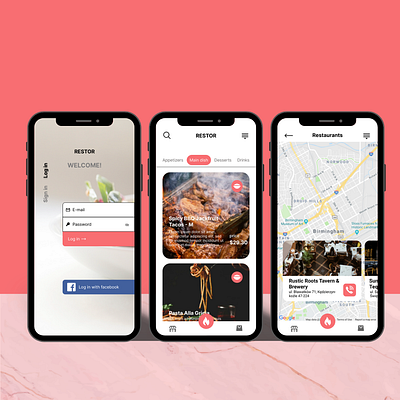 Restaurant app design app design ui ui ux design