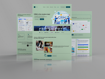 CRM Website design animation ui ui ux design web design
