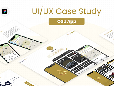 Cab App | UI/UX Case Study appui appuidesign branding cabapp casestudy figma figmaappdesign figmamobileapp figmauidesign mobileapp mobileappui taxiapp ui uidesign uiux uiuxcasestudy uxcasestudy