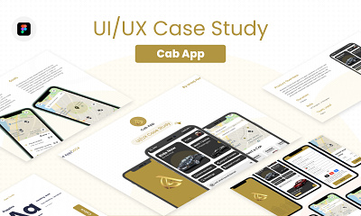 Cab App | UI/UX Case Study appui appuidesign branding cabapp casestudy figma figmaappdesign figmamobileapp figmauidesign mobileapp mobileappui taxiapp ui uidesign uiux uiuxcasestudy uxcasestudy