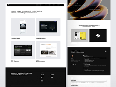 Minimal Portfolio #1 blog cms concept design designer landing page minimal minimalist modern portfolio sections template theme ui ui kit ux web web design webdesign website