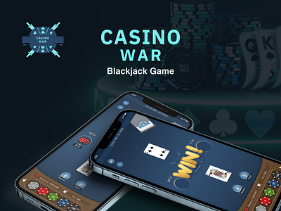 Casino War 3d animation balance bet branding button case study chip game gamification graphic design illustration mockup poker success web design