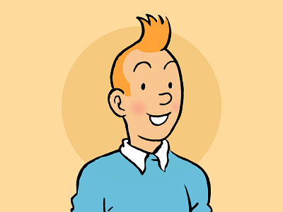 Tintin Illustration drawing flat design graphic design illustration painting tintin vector illustration vetor