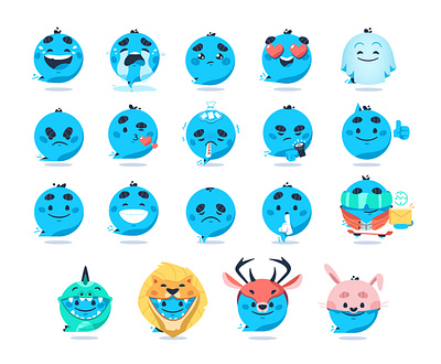 Stasher Stickers 2d art art character emoji illustration illustrator stickers vector