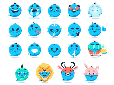 Stasher Stickers 2d art art character emoji illustration illustrator stickers vector