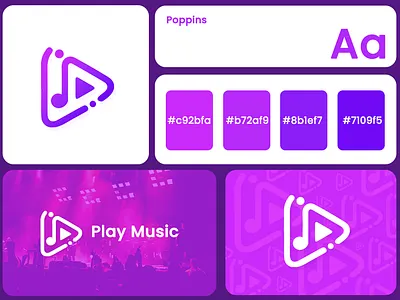 Music Brand Logo branding designer graphic design logo logo design logo mockup music music logo idea music vector