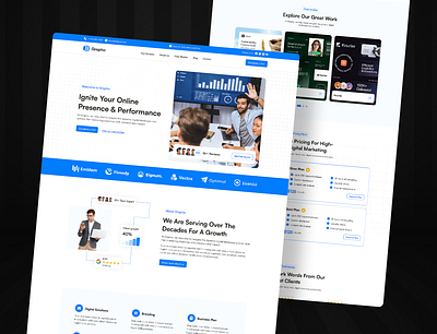 Grapho Digital Marketing HTML5 & Tailwind CSS Template advertising bootstrap css digital marketing digital marketing website digitalmarketingcompany html html template html5 landing page marketing website marketingwebsitetemplate tailwind web template website template