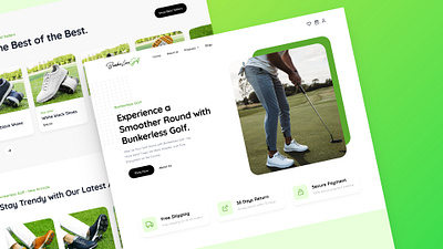 Bunkerless Golf - eCommerce Site Development design ui ux