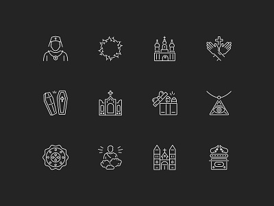 Animated Orthodox Icons after effects animated icons animation bible christianity church faith gif icon set iconography icons for website jesus motion graphics orthodox orthodox icons outline religion stroke vector icons web icons