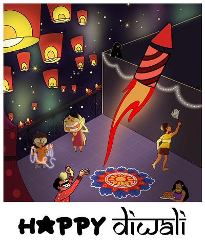 Diwali Nights design diwali graphic design illustration india procreate