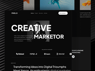 Pixel.D - Landing Page Design agency agency landing page agency website design digital digital marketing hr rumen landing landing page landing page design marketing website pixel.d landing page saas saas design ui ux web web design website website design