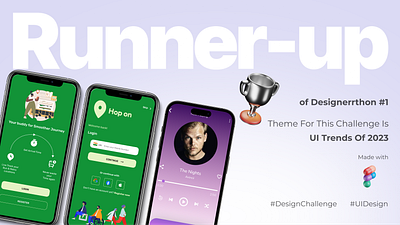 🏆RUNNER-UP Designerrthon #1 UI-UX Design Challenge app design ui design ux design