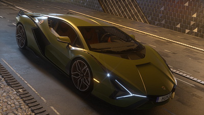 Lighting Test for the Lamborghini Cian 3d advertising cinema4d graphic design redshift render