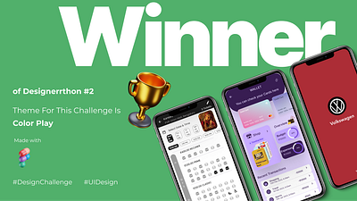 🏆WINNER Designerrthon #2 UI-UX Design Challenge app design product design ui design ux design