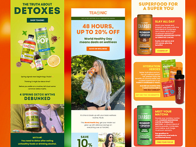 Email Marketing Campaigns for Beverage Brand 🍹 email email campaign email design email marketing email template graphic design