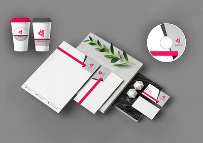 office set for Ebtekareno branding graphic design