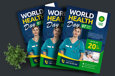 World Health Day Flyer clinic design doctor flyer flyer design graphic design print design print template