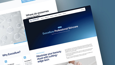 Exocellure - Skincare Solutions beauty design figma skincare ui ux web design website