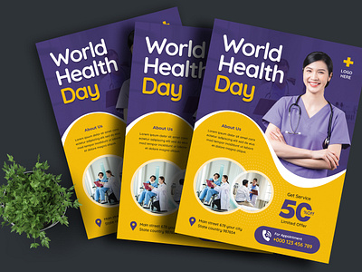 World Health Day Flyer clinic design doctor flyer flyer design graphic design print design print template