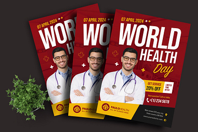 World Health Day Flyer clinic design doctor flyer flyer design graphic design print design print template