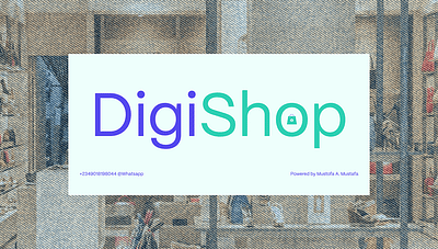 DigiShop Mobile Interface application logo mobile ui ux