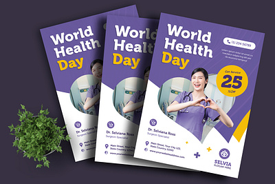 World Health Day Flyer clinic design doctor flyer flyer design graphic design print design print template