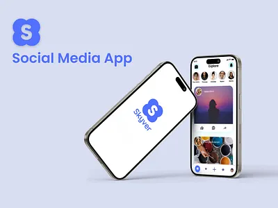 Skyver - A social media app graphic design ui