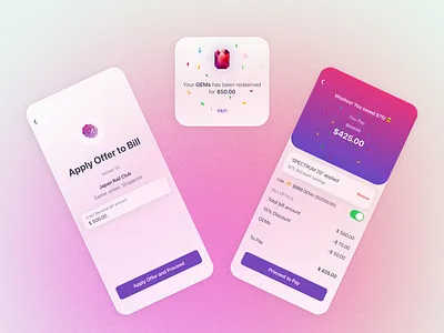 Apply Discount Offer UI apply offer glassmorphism gradient ui offer ui payment ui redeem ui trendy ui ui design user interface