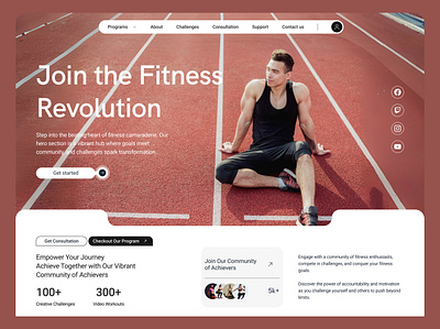 Fitness Website UI Design 3d animation app branding coach design design studio fitness graphic design gym illustration logo motion graphics subscription design studio ui ui design ux ux design website workout