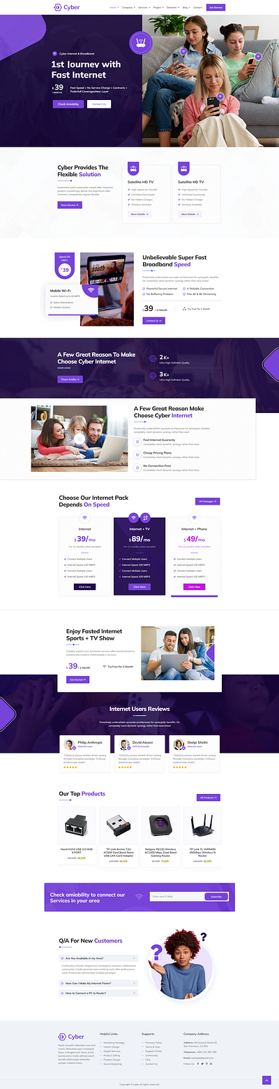 Cyber - IT Solutions, Technology & Business Consulting WordPress technology template