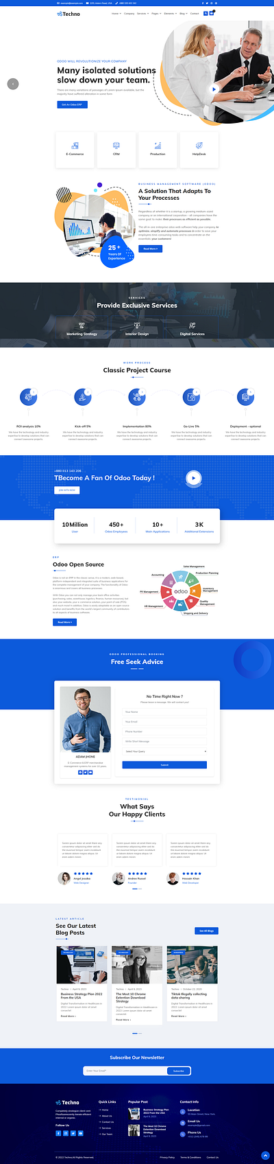 Techno - IT Solutions & Business Consultant WordPress Theme technology template