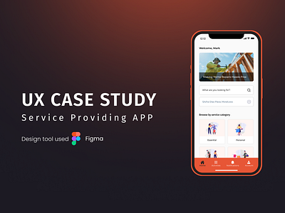 UX CASE STUDY - IDO (Service Providing Application) cleaning services figma ilustrator service providers worker application