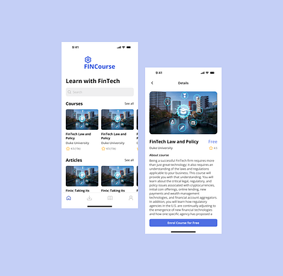 FINCourse design figma logo ui
