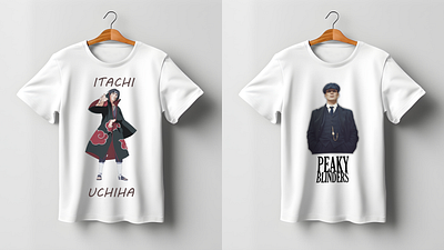 Trendy T-Shirt Design graphic design itachi mockup naruto peaky blinders photoshop t shirt