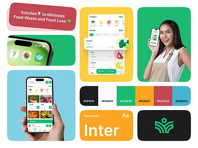 Wisely - App to Minimize Food Waste and Food Loss branding food loss food waste mobile ui ux
