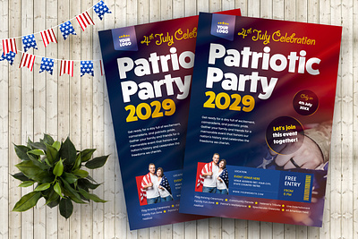 Independence Day Party Flyer design flyer flyer design graphic design independence print design print template