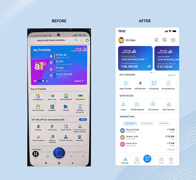 Canara Mobile App Home Screen-Redesign ui