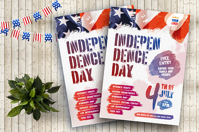 Independence Day Party Flyer design flyer flyer design graphic design independence print design print template