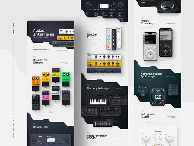 Audio Interfaces 2020 - 2024 Compilation 3d audio audio device audio interface device figma guitar device minimalism music music device product product audio skeuomorphism synth ui ux