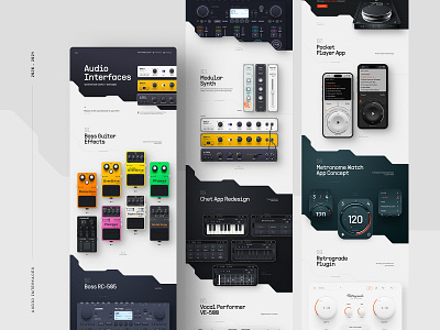 Audio Interfaces 2020 - 2024 Compilation 3d audio audio device audio interface device figma guitar device minimalism music music device product product audio skeuomorphism synth ui ux