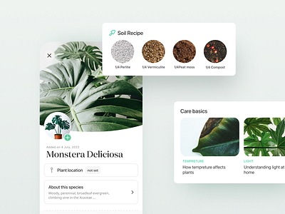 Plant Care App Design Concept app app ui branding clean design graphic design logo plant plantcare plants ui uikit uiux