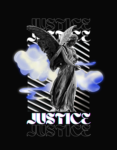 Angel Justice T- Shirt Design branding design graphic design illustartion