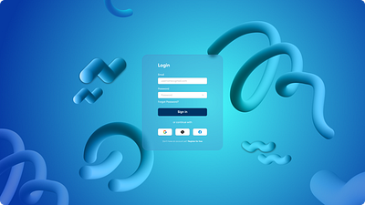 LOGIN PAGE GLASSY 3d ai animation branding design glassmorphism glassy graphic design illustration login page logo motion graphics post social post typography ui ux vector