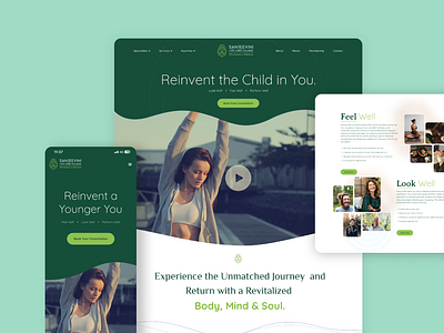 Sanjeevini Life Care Website Design consulting fahaddesigns feel well healthcare healthcare and well being intuitive navigation landing screen longevity look weel mind soul one page perfomr well user centric user experience website design well being wellness