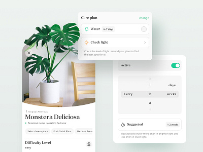 Set Reminders Page - Plant Care App app design app ui branding design illustration logo mobile plant plant care app progress reminder set reminder ui uikit