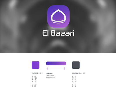 El Bazari | Brand identity design | Logo Design brand design brand identity branding brandlogo logo logo purple logodesign logotype logovisual