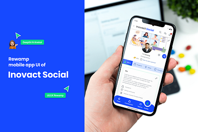 Rewamp mobile app UI of Inovact Social product design ui design ux design